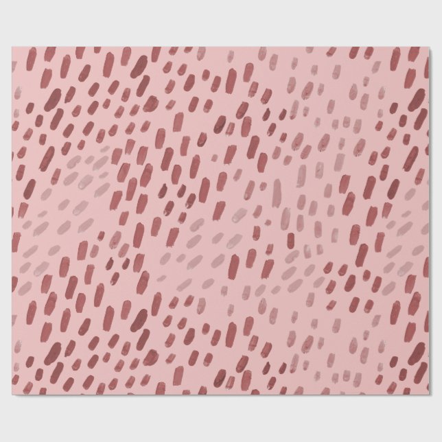 Painted Dots Blush Pink Wrapping Paper (Flat)