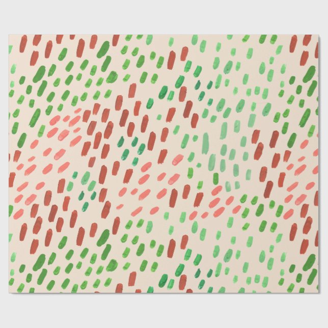 Painted Dots Earth Tone Wrapping Paper (Flat)