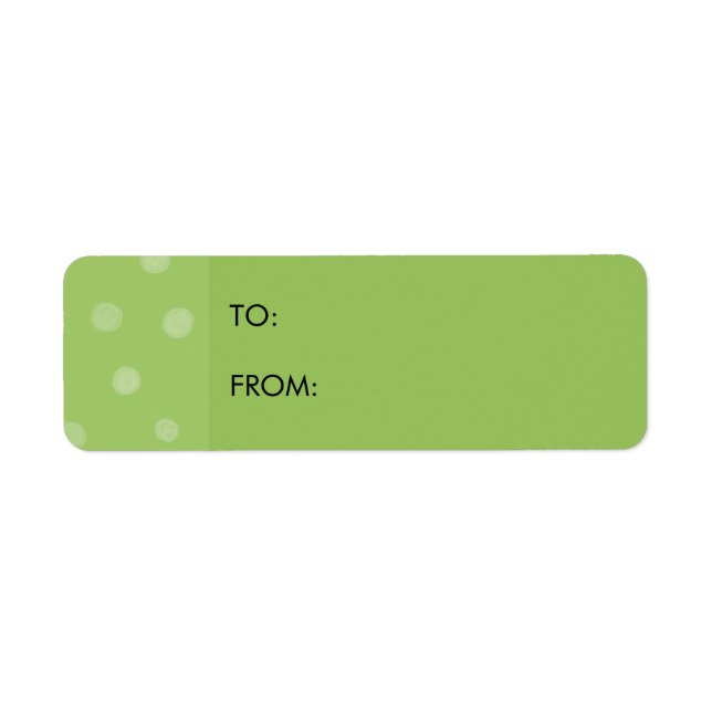Painted Dots green small Gift Tag (Front)