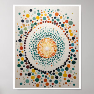 Painted dots sense of expansion Wall Art Poster