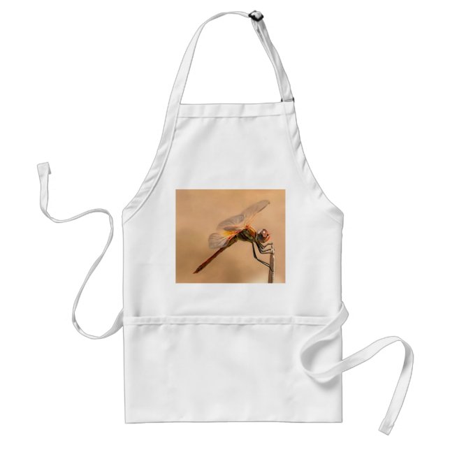 Painted Dragonfly Isolated Against Ecru Standard Apron (Front)