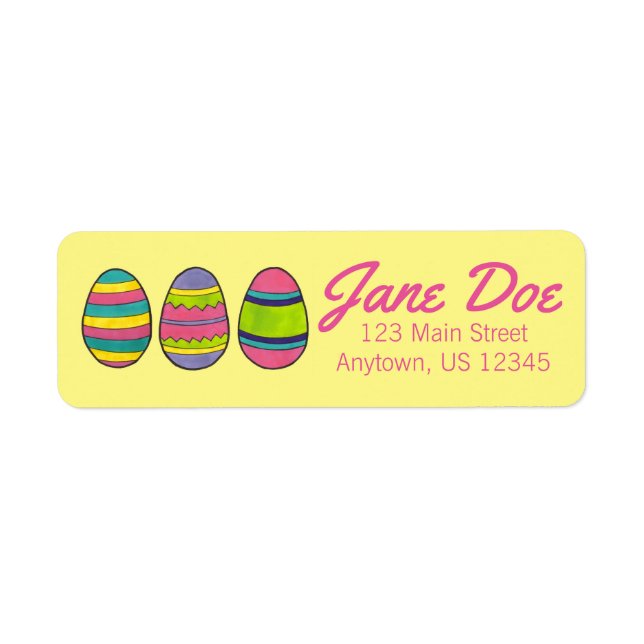 Painted Easter Egg Hunt Personalised Address (Front)