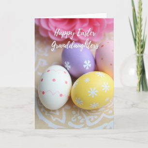 Painted Eggs Easter Granddaughters Card