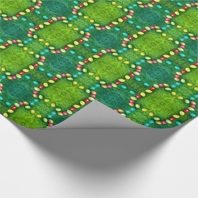 Painted Eggs Pattern Funny Easter Egg Hunt Wrapping Paper (Corner)