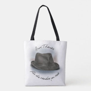 Painted Fedora Hat For Leonard. Tote Bag