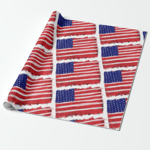 Painted Flag Wrapping Paper