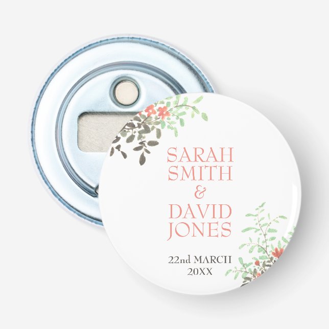 Painted Floral Bottle Opener (Front)