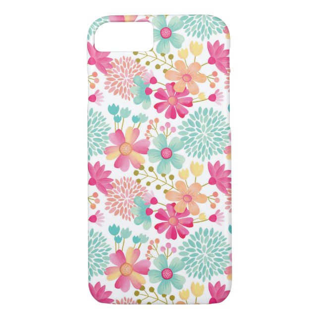 Painted Floral Pattern iPhone 7 Case (Back)