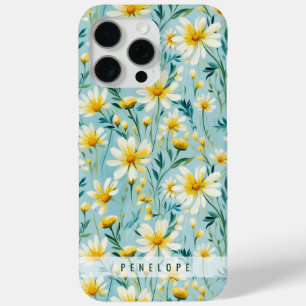 Painted floral pattern  personalised iPhone case
