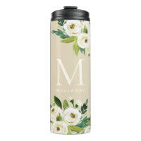 Painted Floral Personalised Monogram Quote