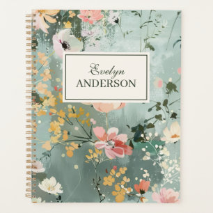 Painted Floral Personalised Planner