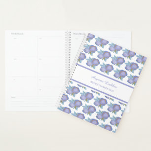 Painted Floral Purple Pattern Weekly Planner