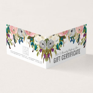 Painted Floral Store Gift Certificate Template
