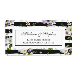 Painted Floral Striped Pattern -  Wedding