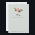 Painted Floral Wedding Advice Card<br><div class="desc">This painted floral wedding advice card is perfect for a modern wedding and can be used for any event. The elegant and romantic design features beautiful painted acrylic flowers in blush pink and grey, with pops of colourful blue and orange. These advice cards can be used as a guestbook alternative...</div>