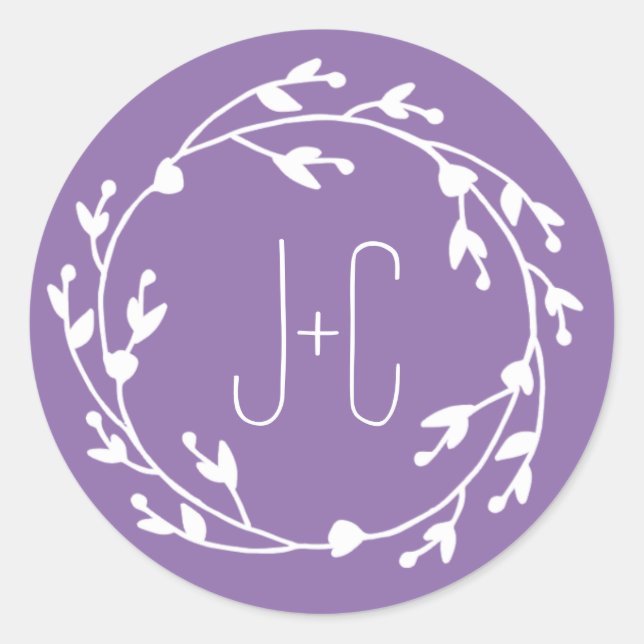 Painted Florals Favour Sticker (Front)