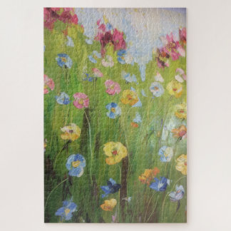 Painted Flower Art Image Jigsaw Puzzle