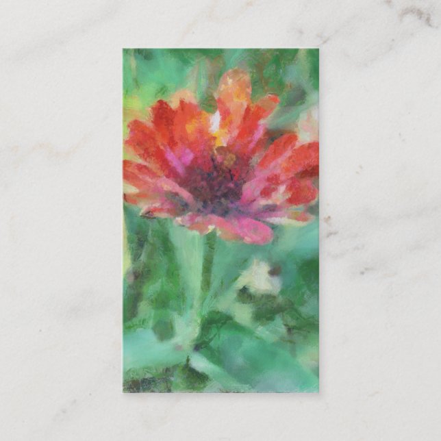 Painted Flower Artwork Business Card (Front)