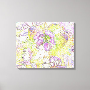 painted flower canvas print