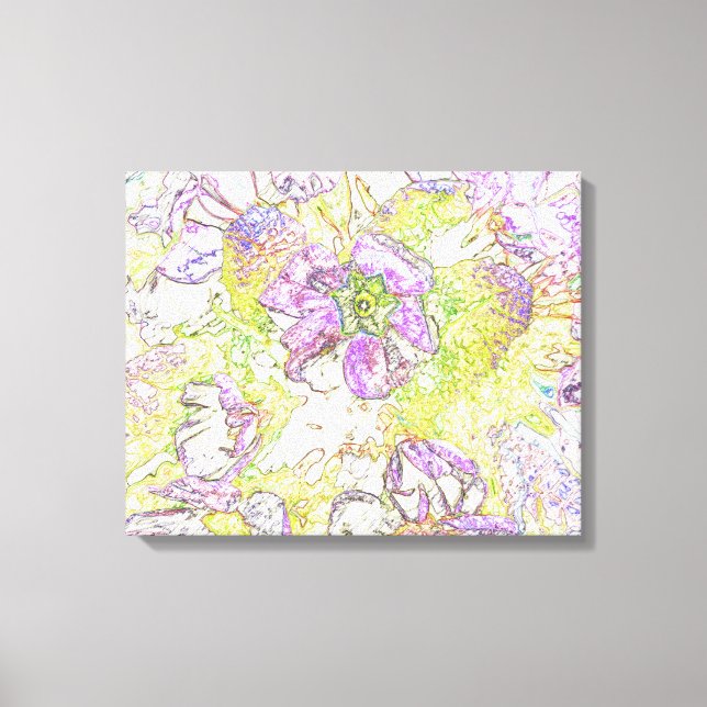 painted flower canvas print (Front)