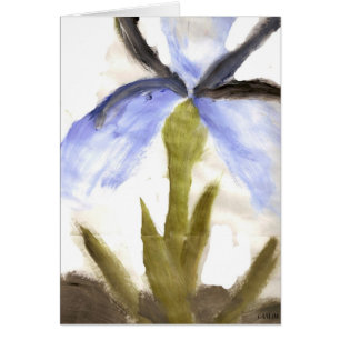 Painted flower card