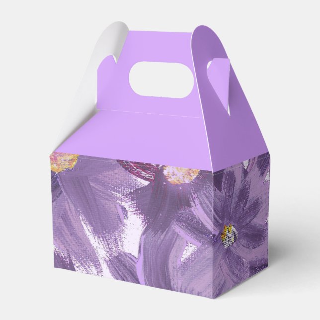 Painted Flowers Any Colour Favour Box (Back Side)