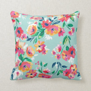 Painted Flowers Pattern Cushion
