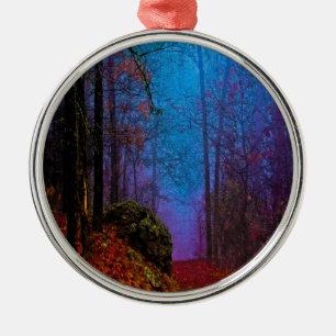 Painted Forest Autumn Purple Fog Metal Tree Decoration