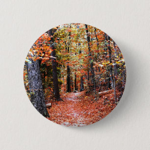 Painted Forest Autumn Trail Watercolor Gifts 6 Cm Round Badge