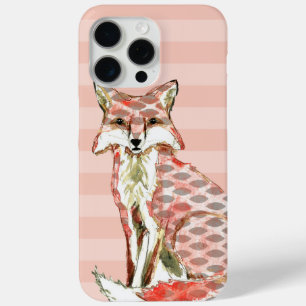 Painted Fox Abstract Pattern  iPhone 15 Pro Max Case