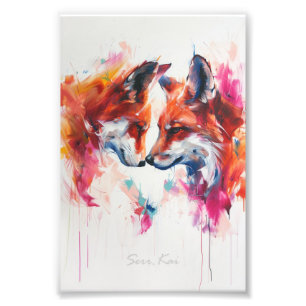 Painted Fox Photo Print