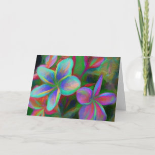 Painted Frangipani Card