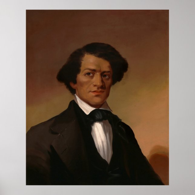 Painted Frederick Dougla$$ Free Abolitionist 1845 Poster (Front)