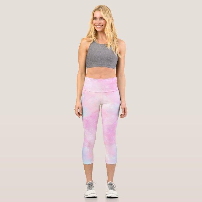 Painted Galaxy Series Design 13  Capri Leggings (Front)