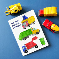Painted Garbage Trucks Boys Birthday