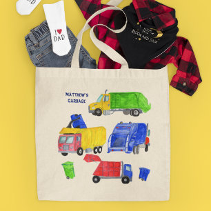Painted Garbage Trucks Personalised Tote Bag