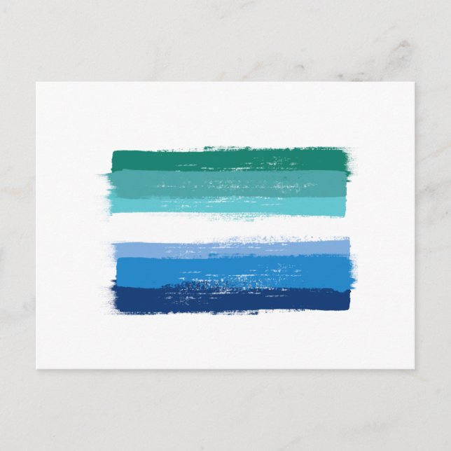 PAINTED GAY MALE PRIDE - Azure Postcard (Front)