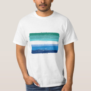 PAINTED GAY MALE PRIDE - Azure T-Shirt