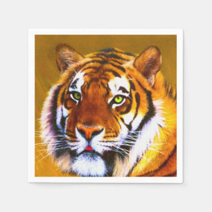 Painted Gazing Tiger Napkins