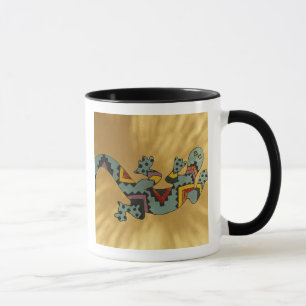 Painted gecko lizard on wall, Tucson, Arizona, Mug