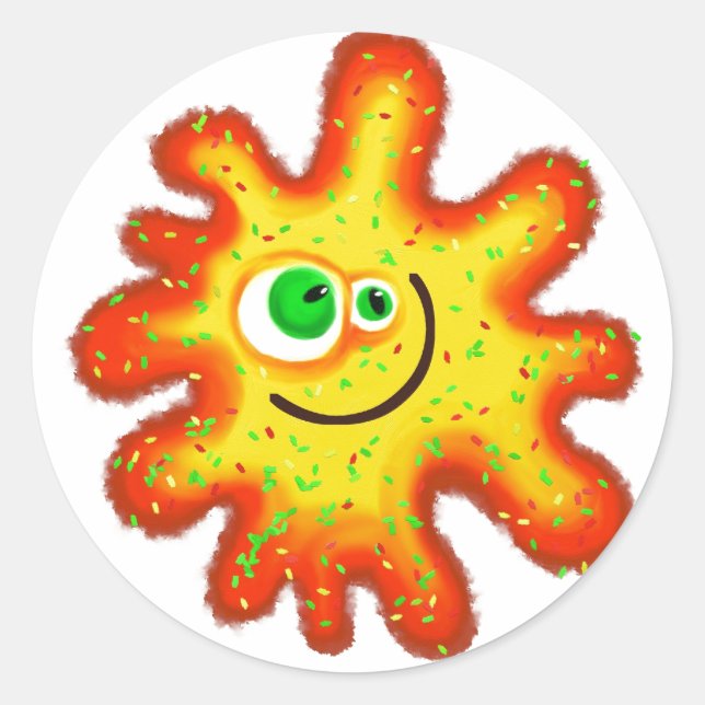 Painted Germ Classic Round Sticker (Front)