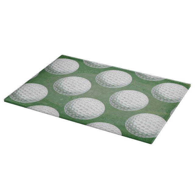 Painted Golf Ball Pattern Cutting Board (Corner)
