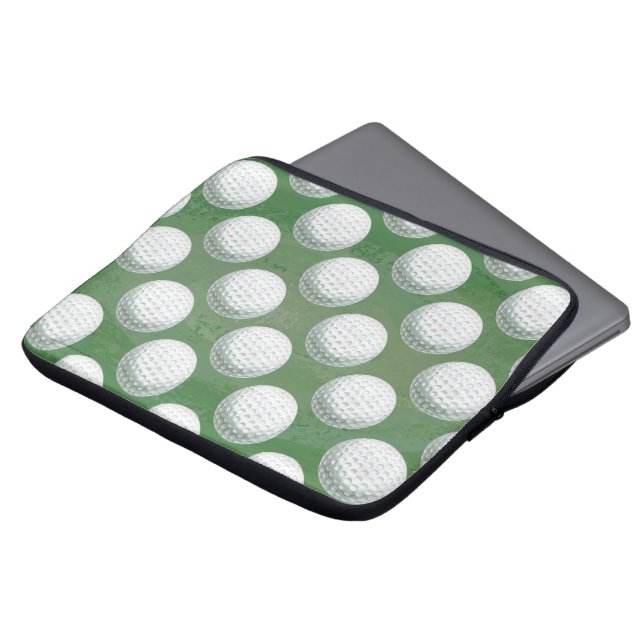 Painted Golf Ball Pattern Laptop Sleeve (Front Top)