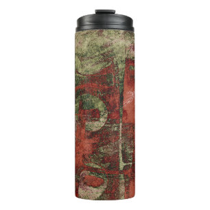 Painted Graffiti Grunge Autumn Red Green Rust Thermal Tumbler