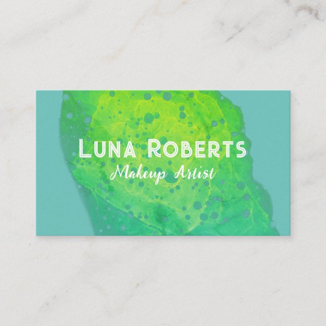 Painted Green Business Card (Front)