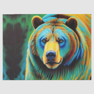 Painted Grizzly Bear Tissue Paper