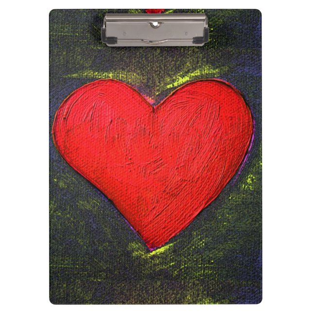 Painted Heart Clipboard (Front)