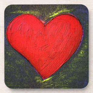 Painted Heart Coaster
