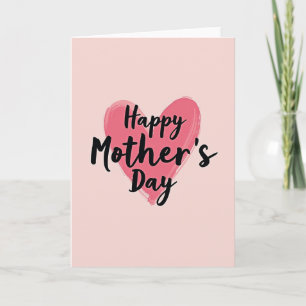 Painted Heart Mother Card