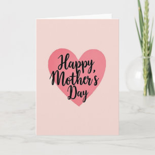 Painted Heart Mothers Day Card